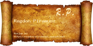 Regdon Piramusz névjegykártya